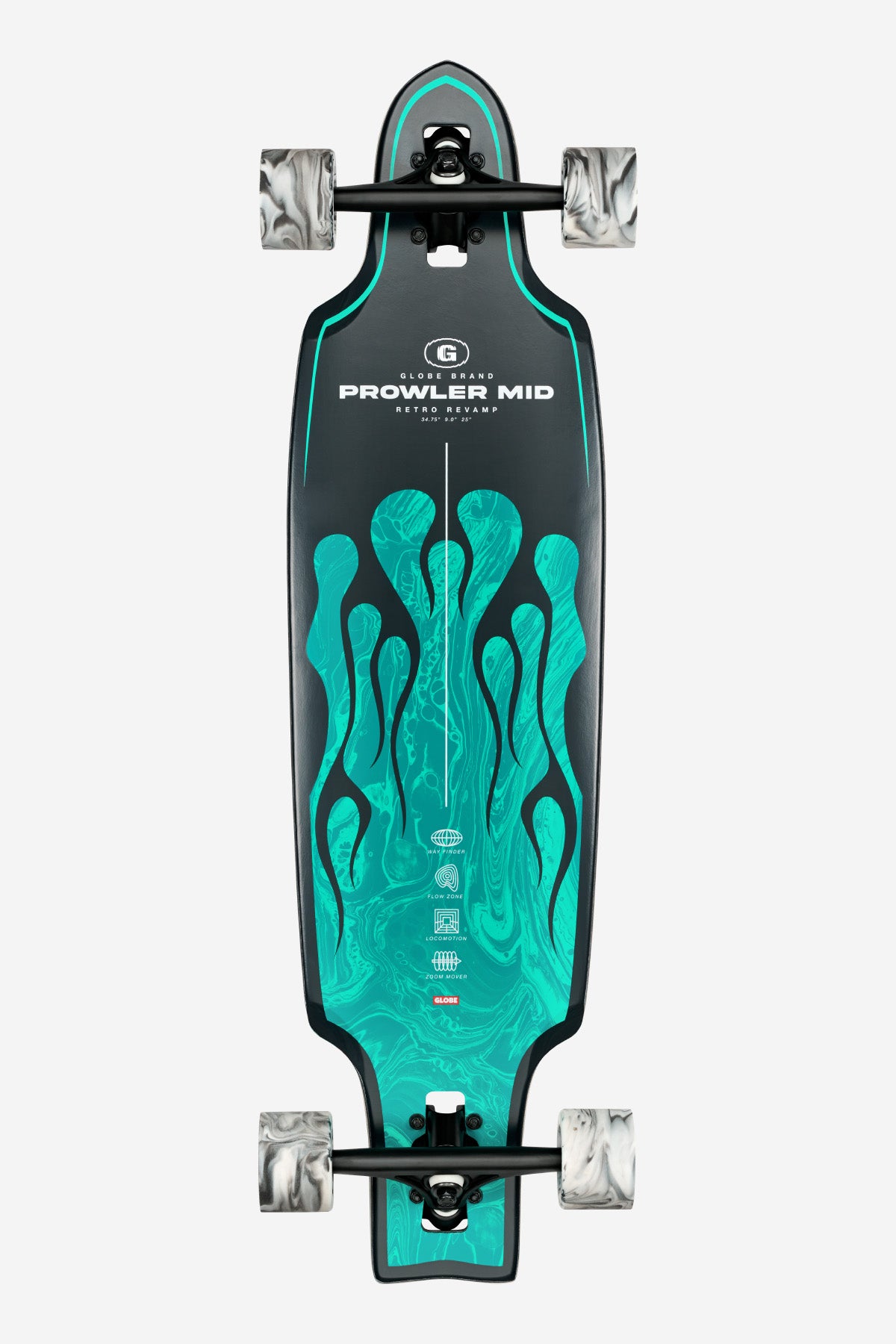 34" Prowler Mid Longboard Complete