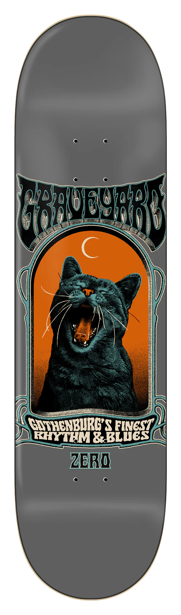8.5" x Graveyard Screaming Cat Skateboard Deck