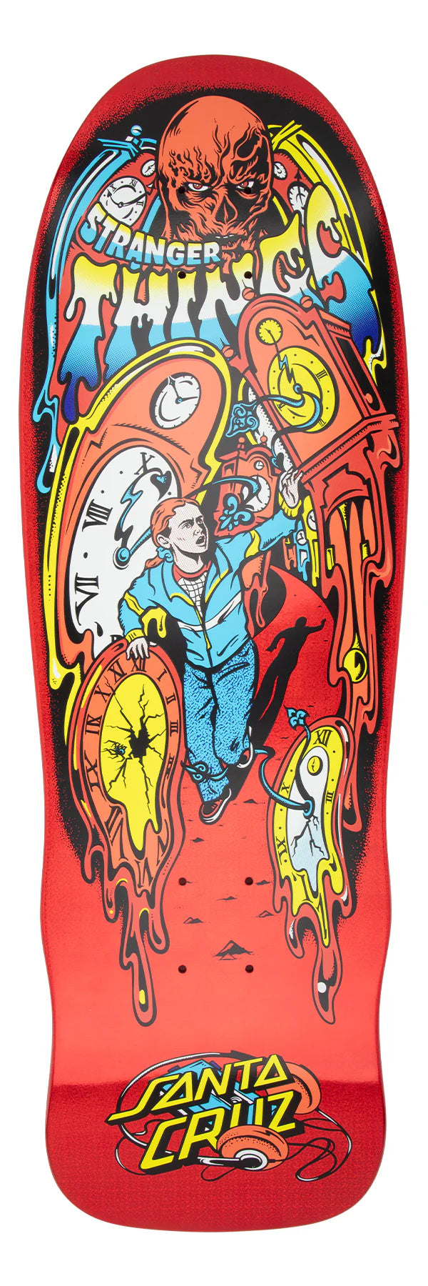 9.7" Stranger Things Grabke Max Melting Clock Skateboard Deck