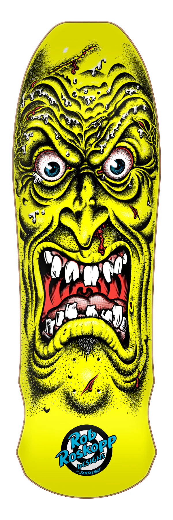 9.5" Roskopp Face Yellow Reissue Skateboard Deck