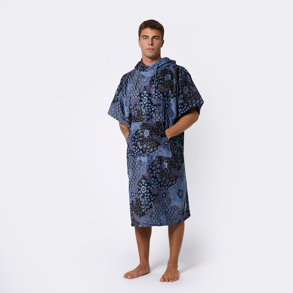 Adult Velours AOP Poncho