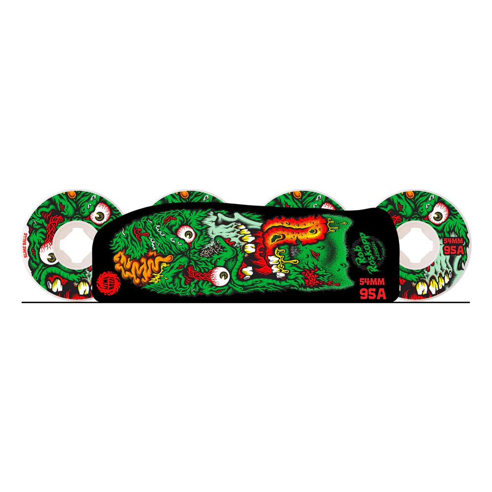 54mm 95a Roskopp Face Two Reissue White Skateboard Wheels