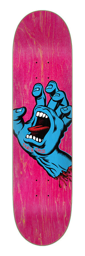 7.8" Screaming Hand Pink Skateboard Deck