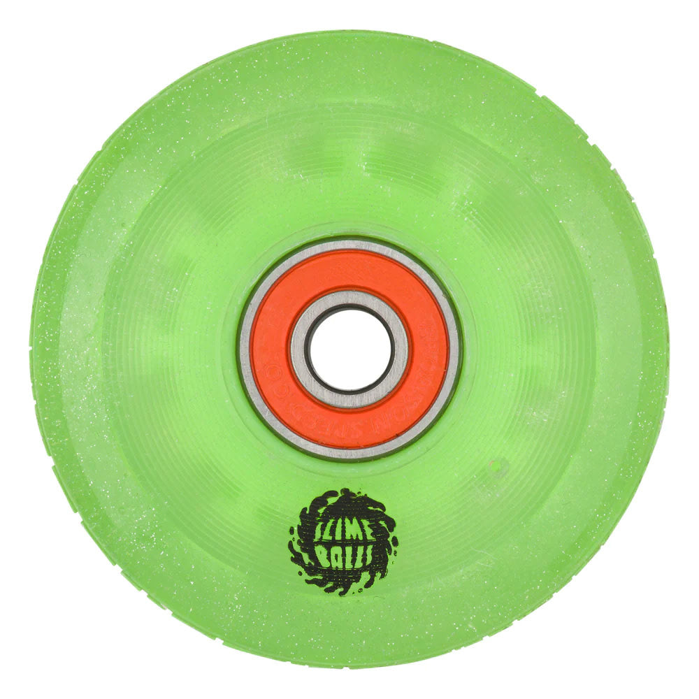 60mm 78a Light Ups OG Slime Green Glitter Skateboard Wheels