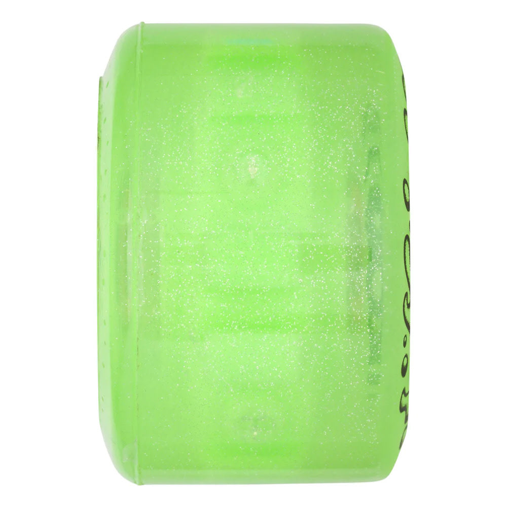 60mm 78a Light Ups OG Slime Green Glitter Skateboard Wheels