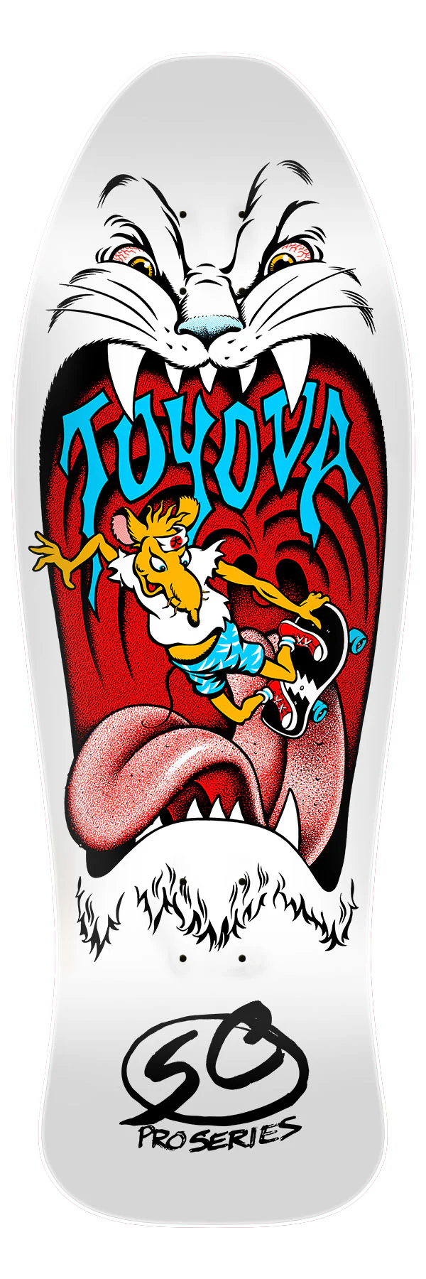 10.4" Toyoda White Reissue Skateboard Deck