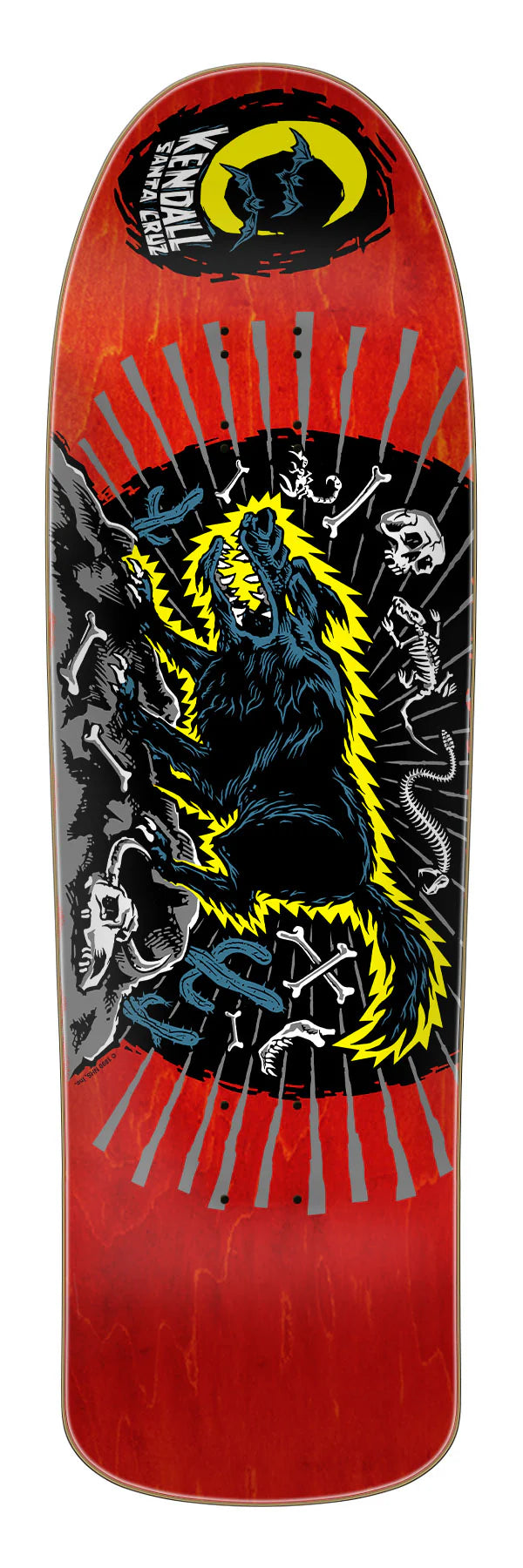 9.28" Kendall Wolf Red Reissue Skateboard Deck