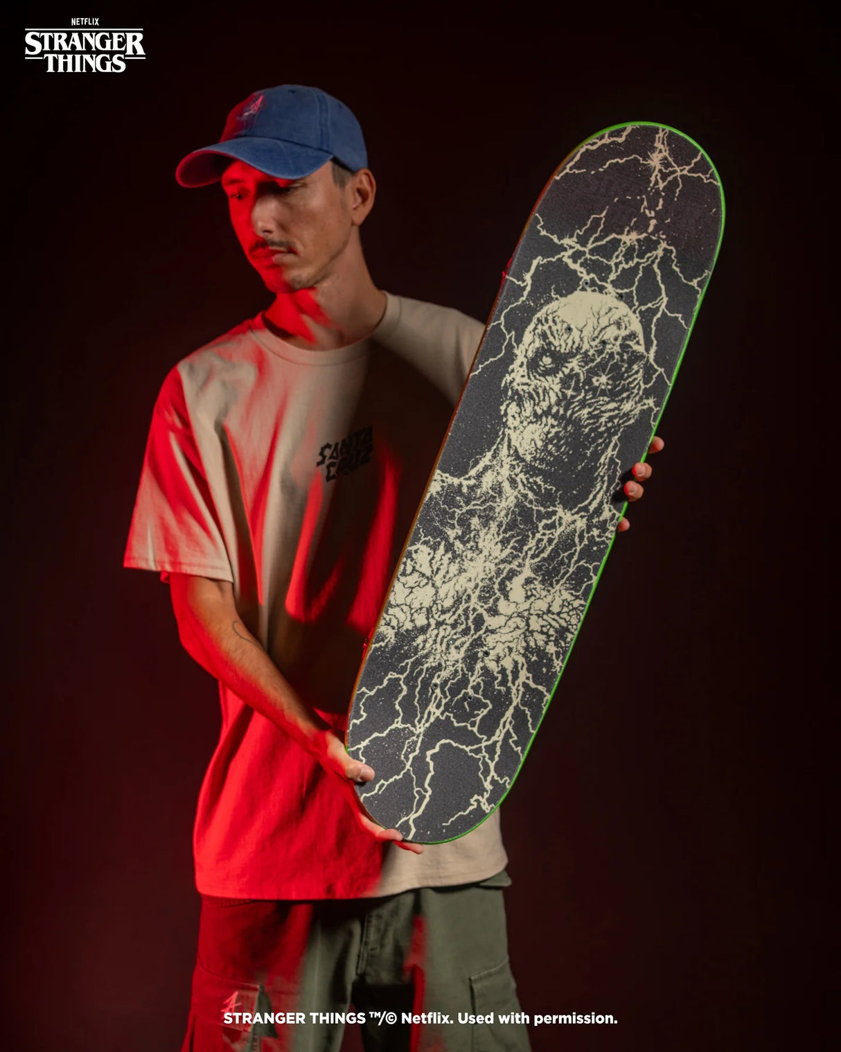 10" Stranger Things Vecna Glow In The Dark Mob Skateboard Griptape
