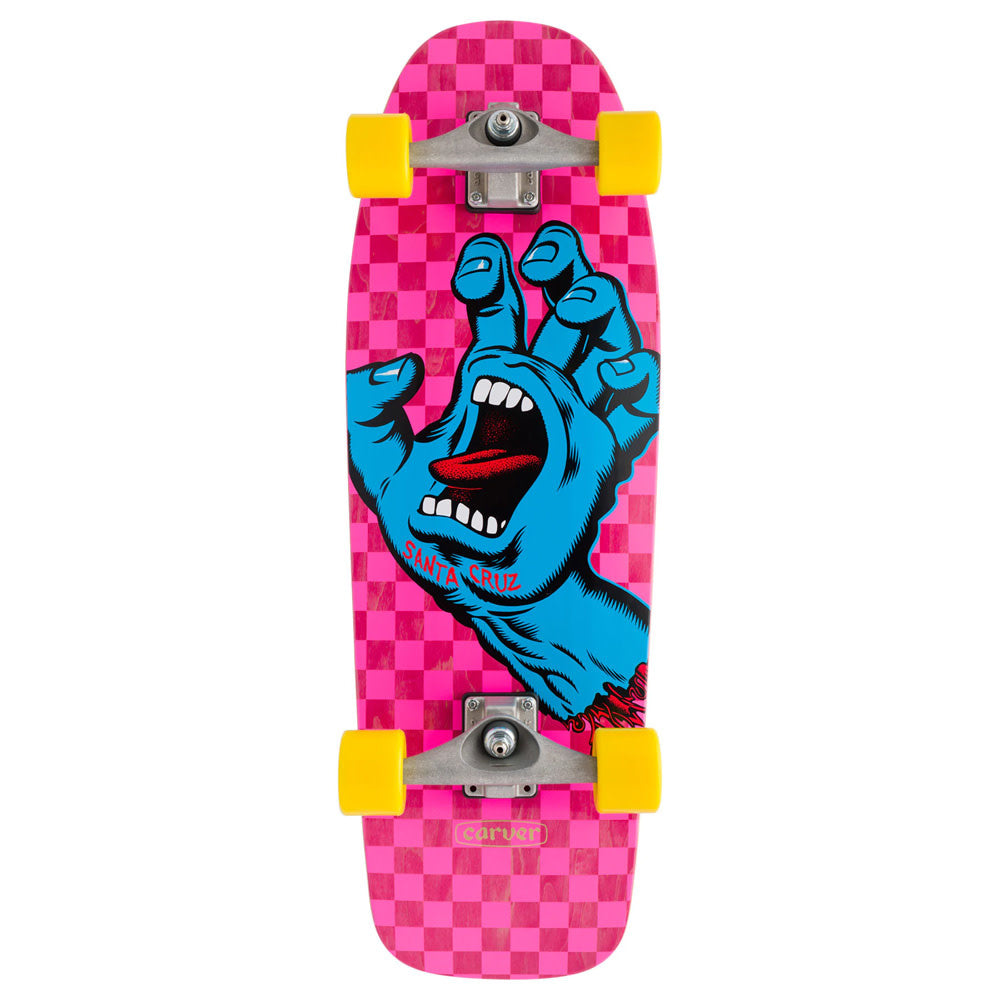 9.8" Screaming Hand Check Carver Surfskate Complete