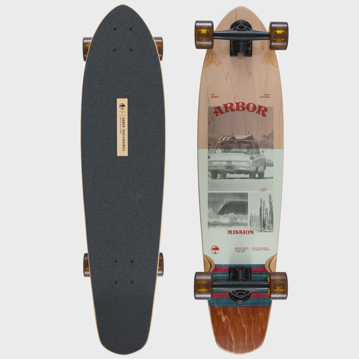 35" Mission Photo Longboard Multi Complete