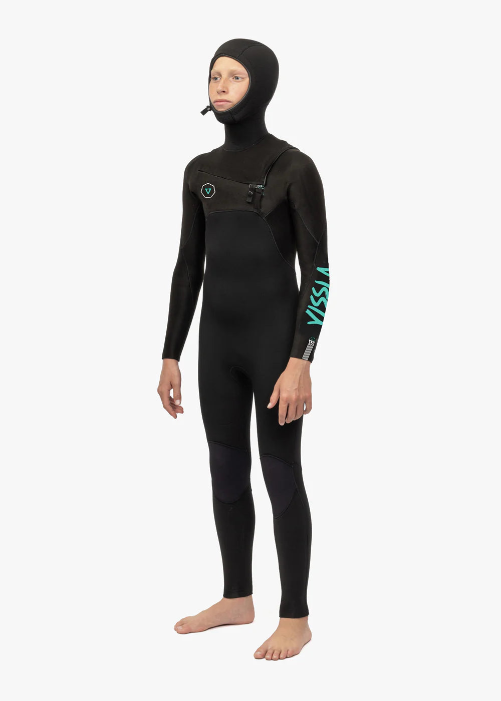 Boys 5/4/3mm 7 Seas Hooded FZip Wetsuit