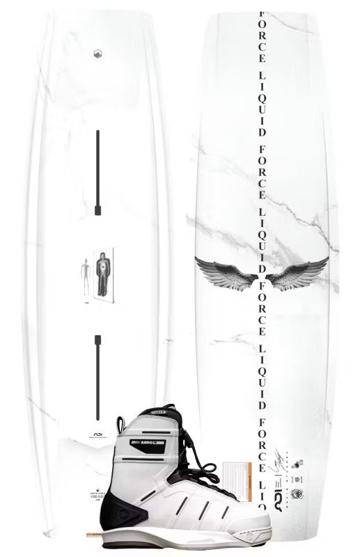 2026 Grail Wakeboard + Aero 6X White Binding Combo Pack