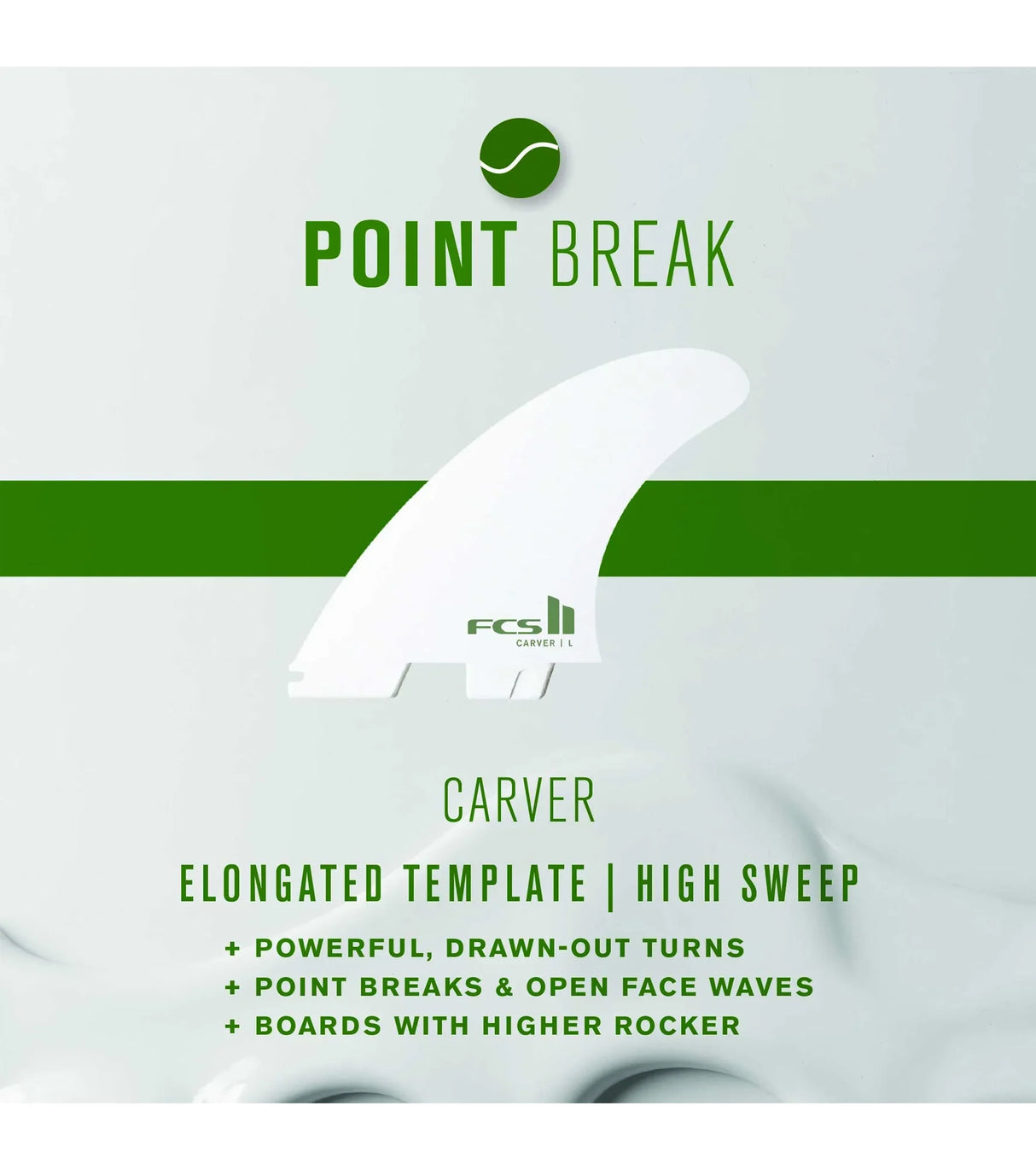FCS II Performer Performance Core Thruster Fins - White Edition