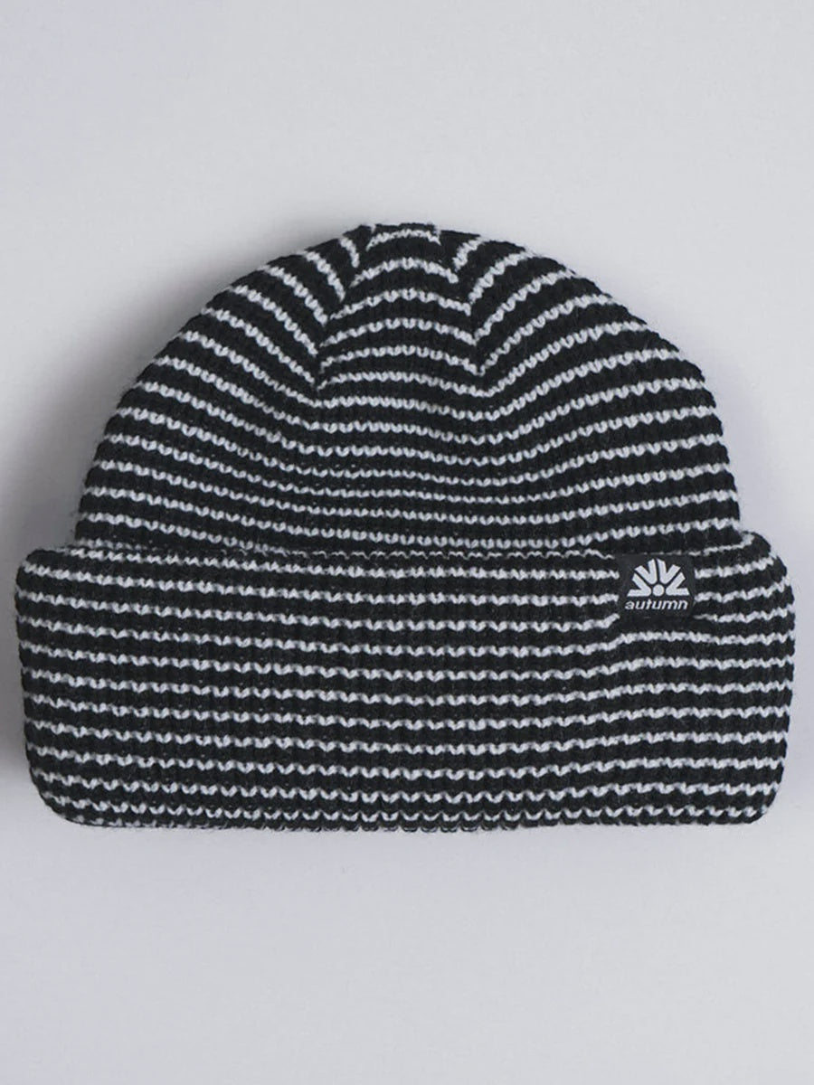Stripe Double Roll Beanie