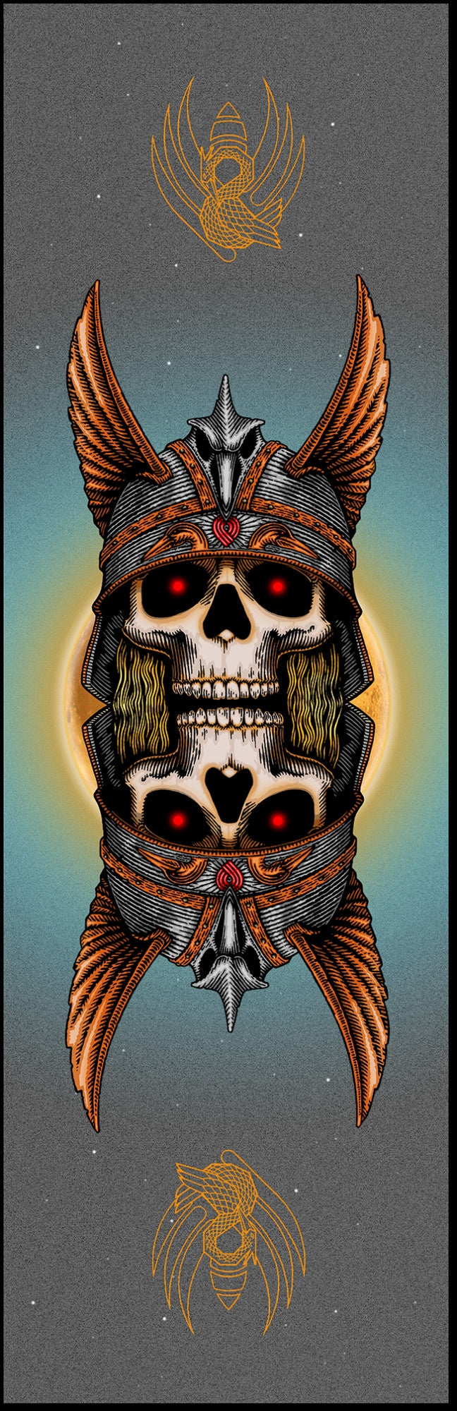 10.5" x 33" Andy Anderson Skull Egg Clear Grip Tape Sheet