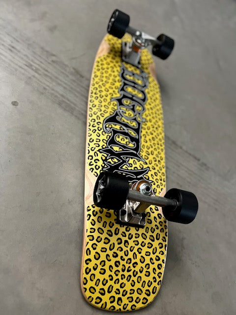 7.875" Horror Script Leopard Cruiser Old School Cruiser Custom Complete
