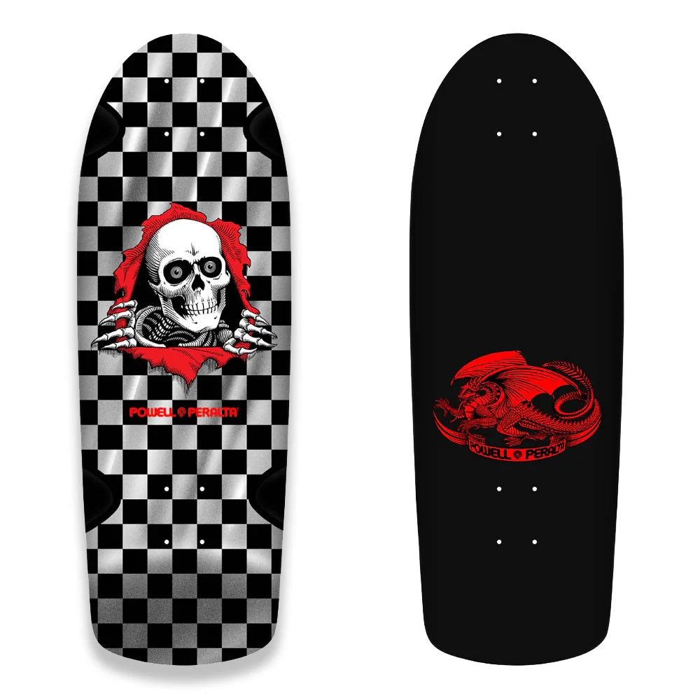 10.0" OG Ripper Checkered Silver Foil Reissue Skateboard Deck