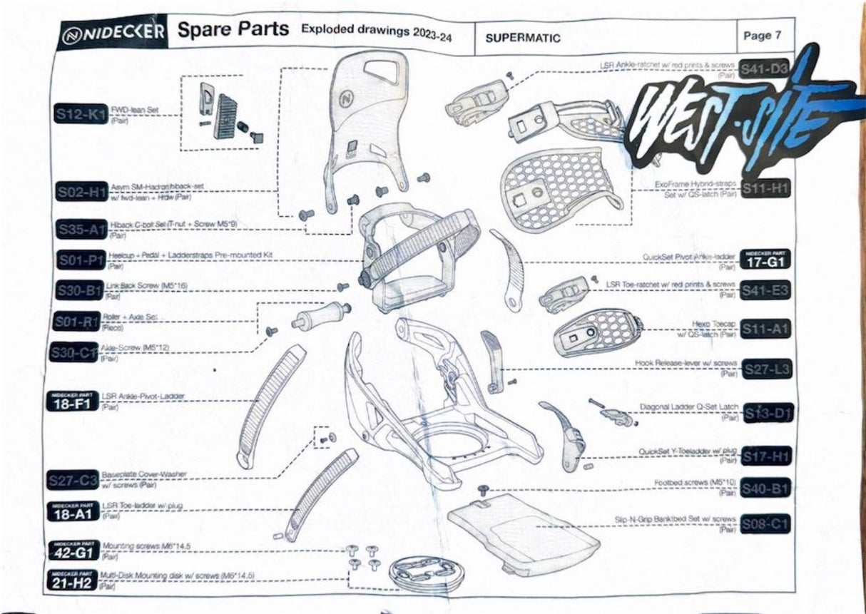 Supermatic Slip-N-Grip Banktbed Set + Screws (S08-C1)