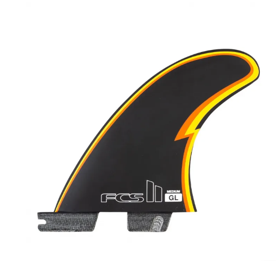 FCS II Gerry Lopez Performance Core Medium Thruster Black Surf Fins