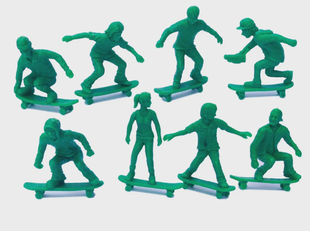 Skateboarders Army Man Style Figures - Set of 6