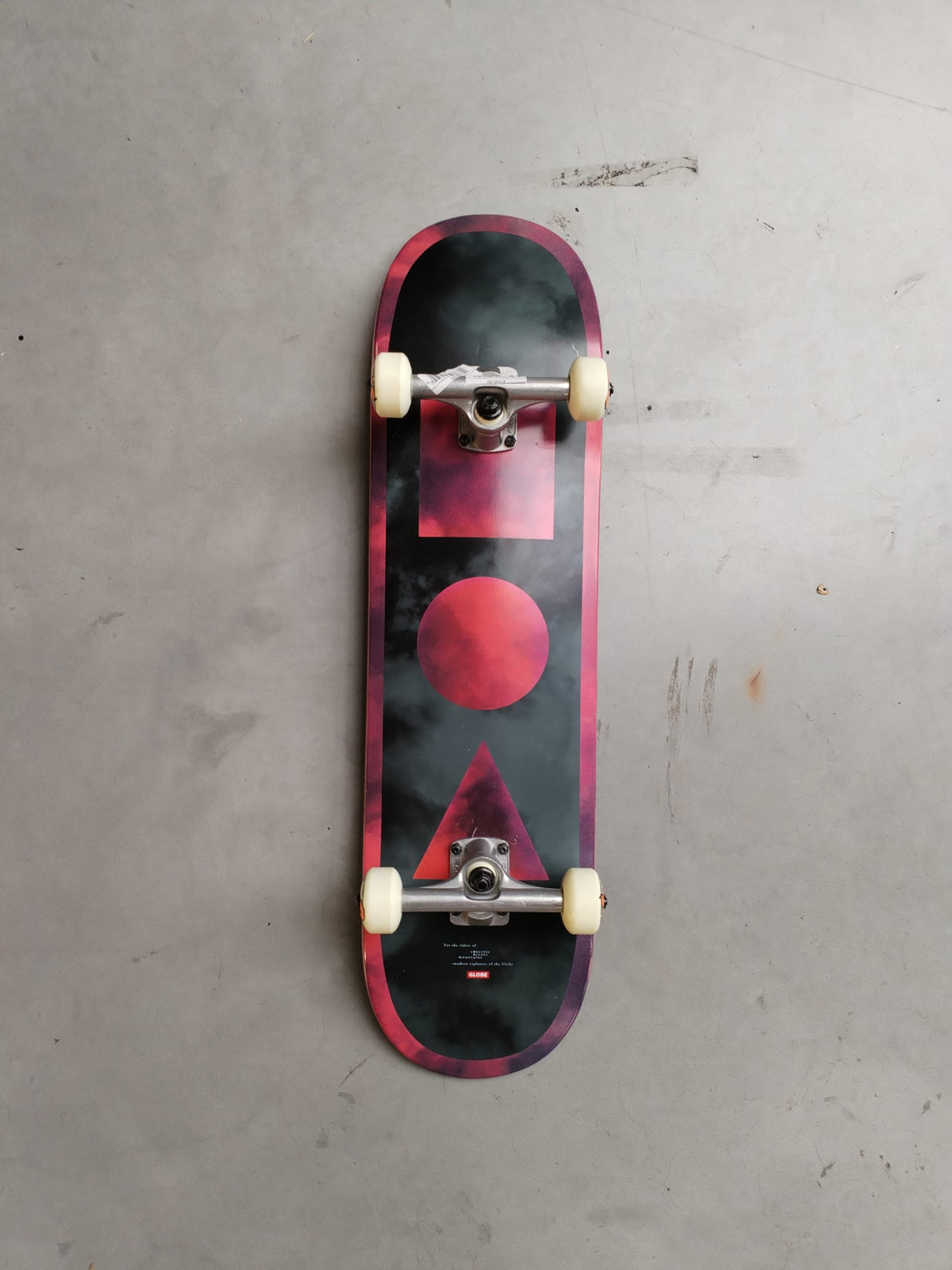 8.375" G1 Stack Black Candy Clouds Skateboard Custom Skateboard Complete