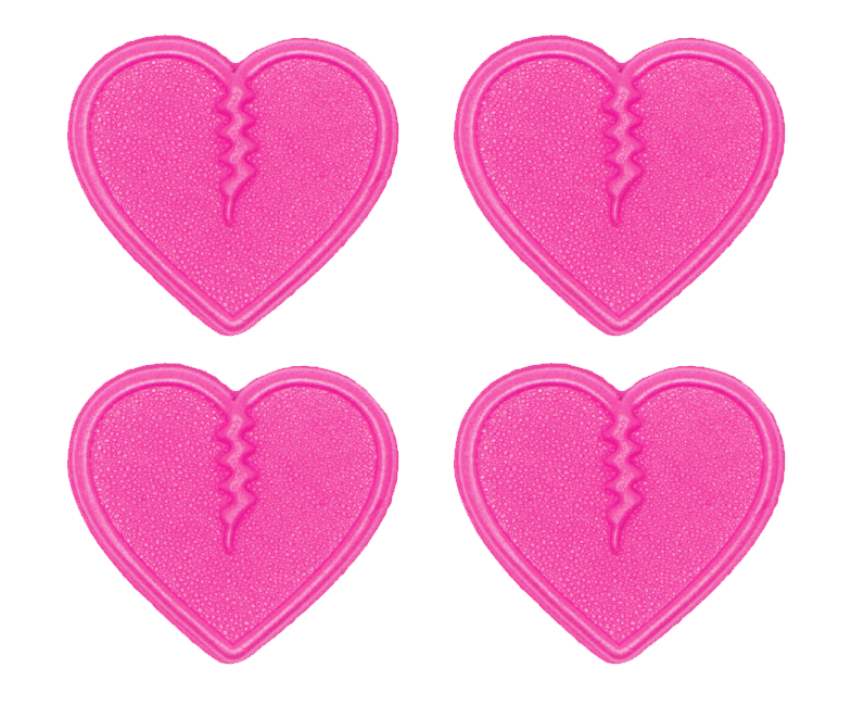 Mini Hearts Snowboard Traction Pads (4-Pack)