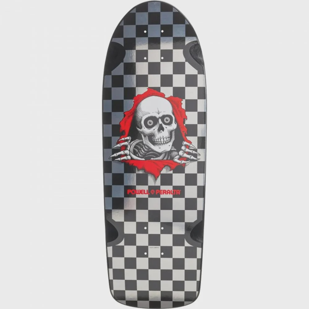 10.0" OG Ripper Checkered Silver Foil Reissue Skateboard Deck