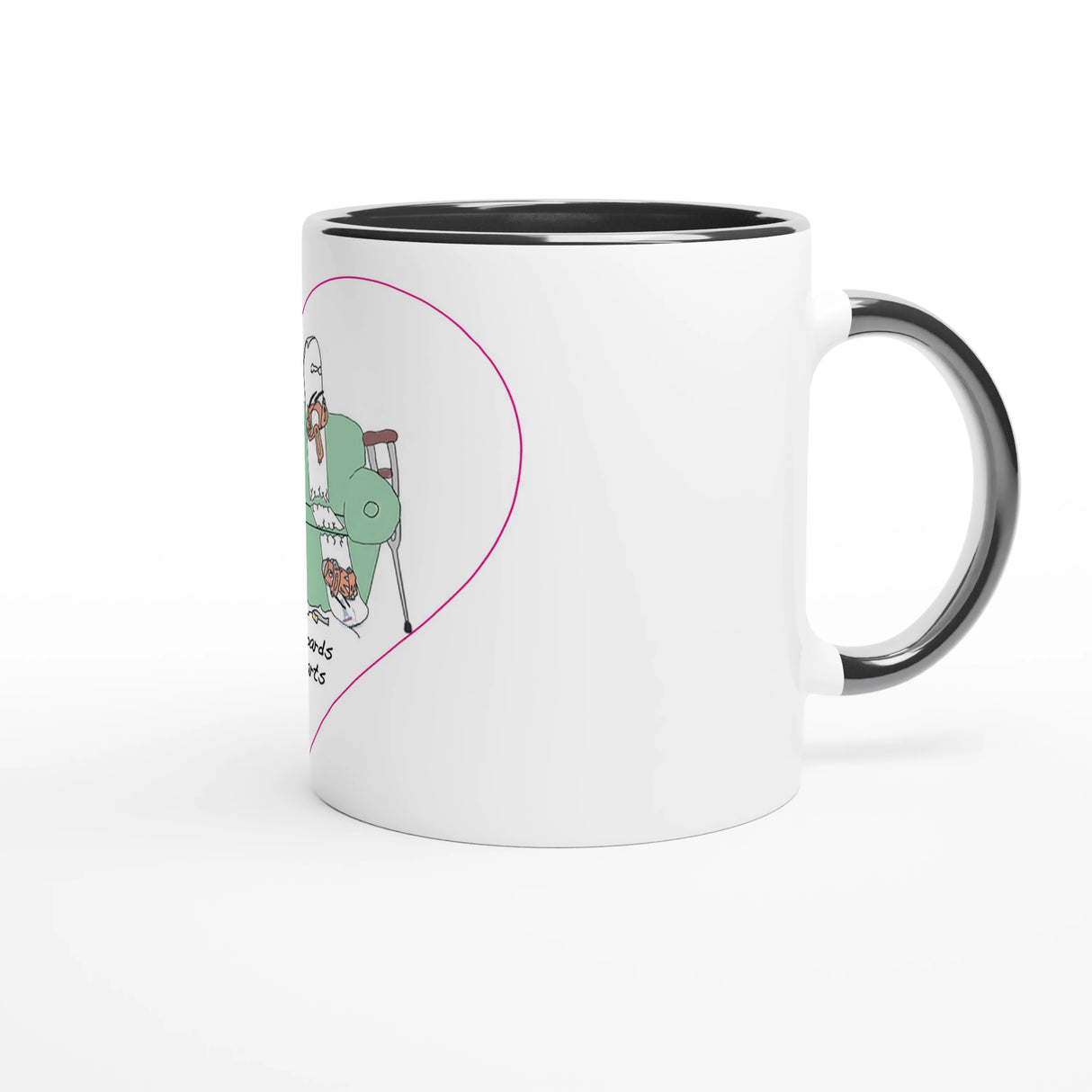 Break Boards Not Hearts Ceramic Mug