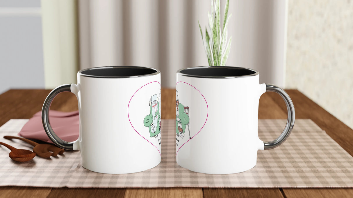 Break Boards Not Hearts Ceramic Mug