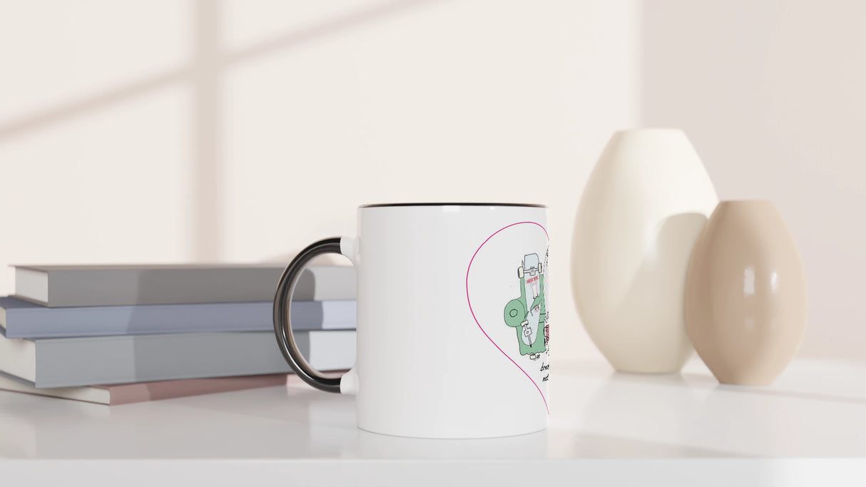 Break Boards Not Hearts Ceramic Mug