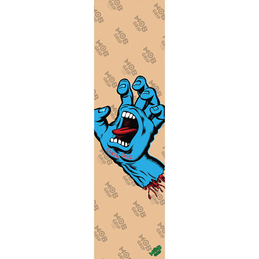 9" x 33" Screaming Hand Clear Skateboard Grip Tape Sheet