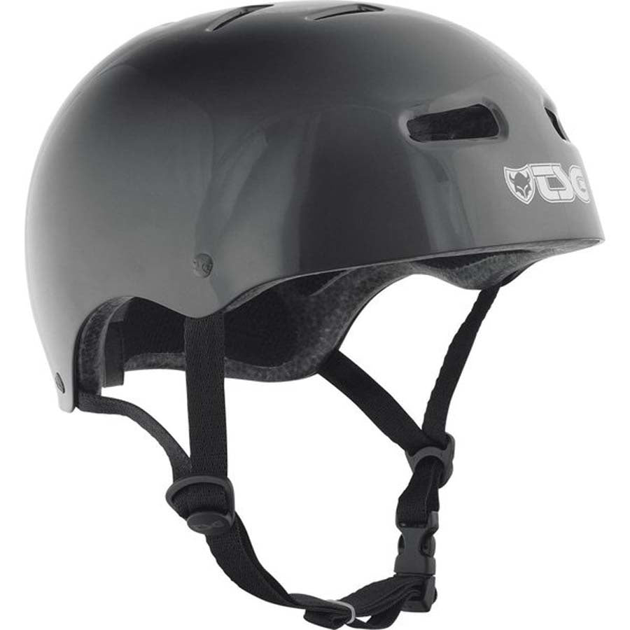 Skate / BMX solid color injected black helmet