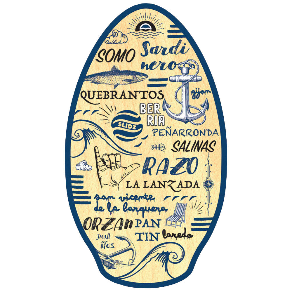 41" North Spain Dark Blue Wooden Skimboard