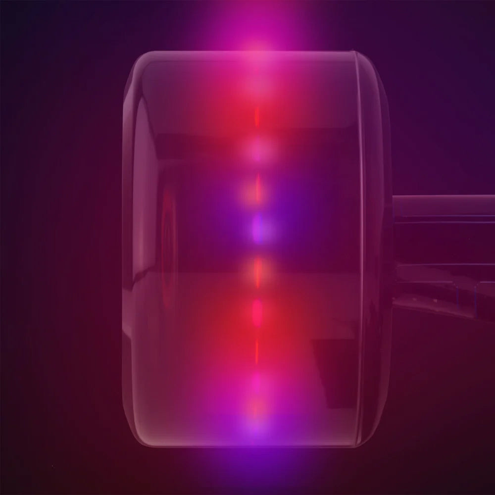 60mm 78A Pac Man Light Ups OG Clear Black Cruiser Wheels