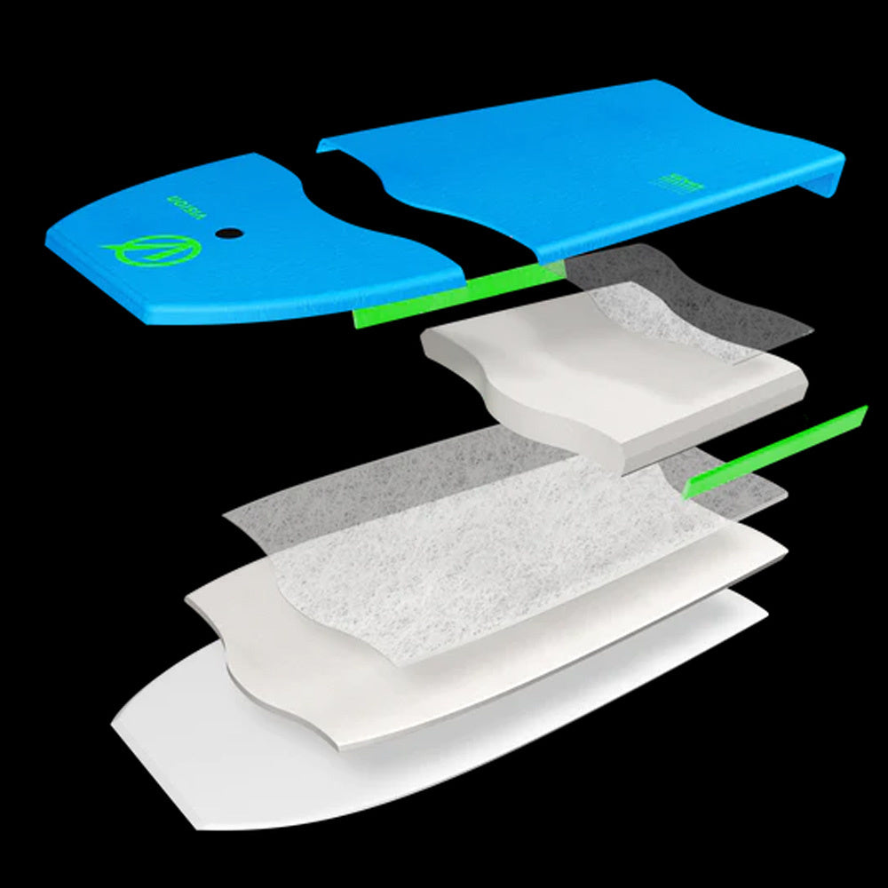 40" Spark Blue/Green Bodyboard