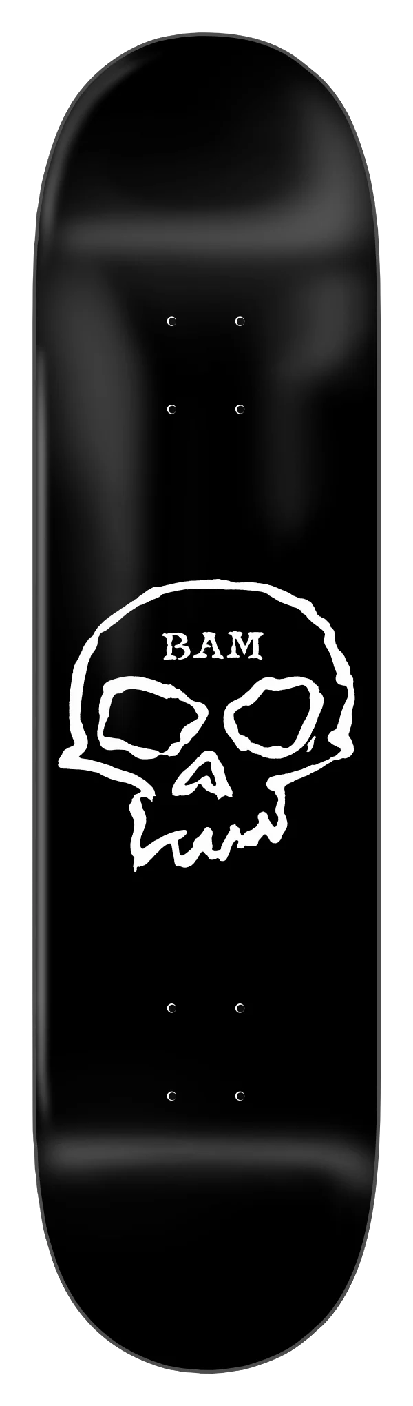 8.5" x Bam Single Skull Skateboard Deck