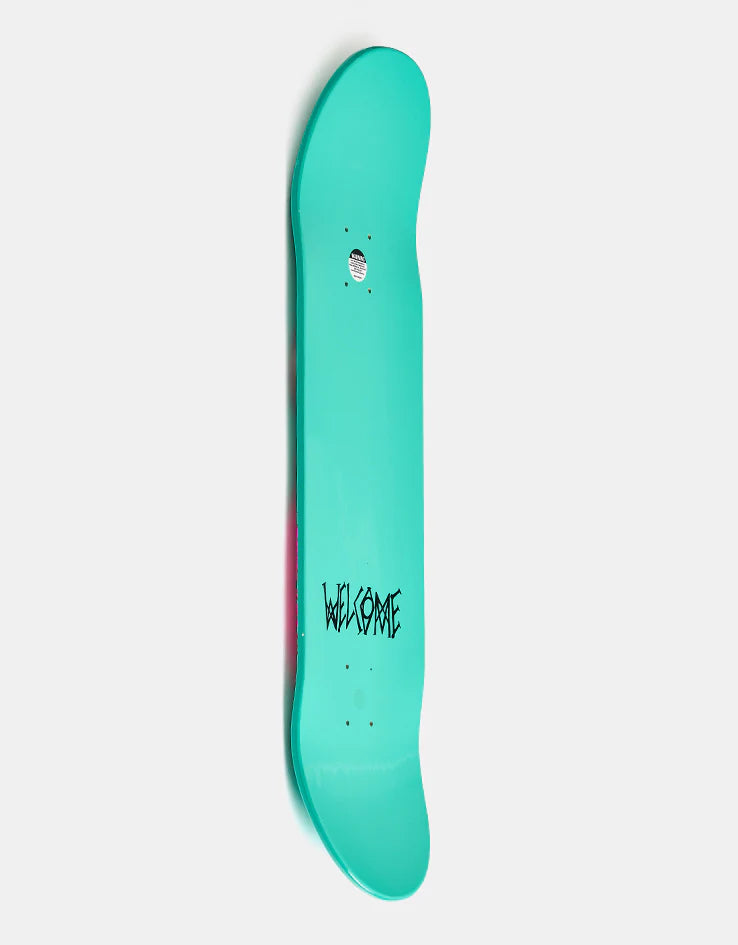 8.5" Sloth on Popsicle Teal Dip Skateboard Deck