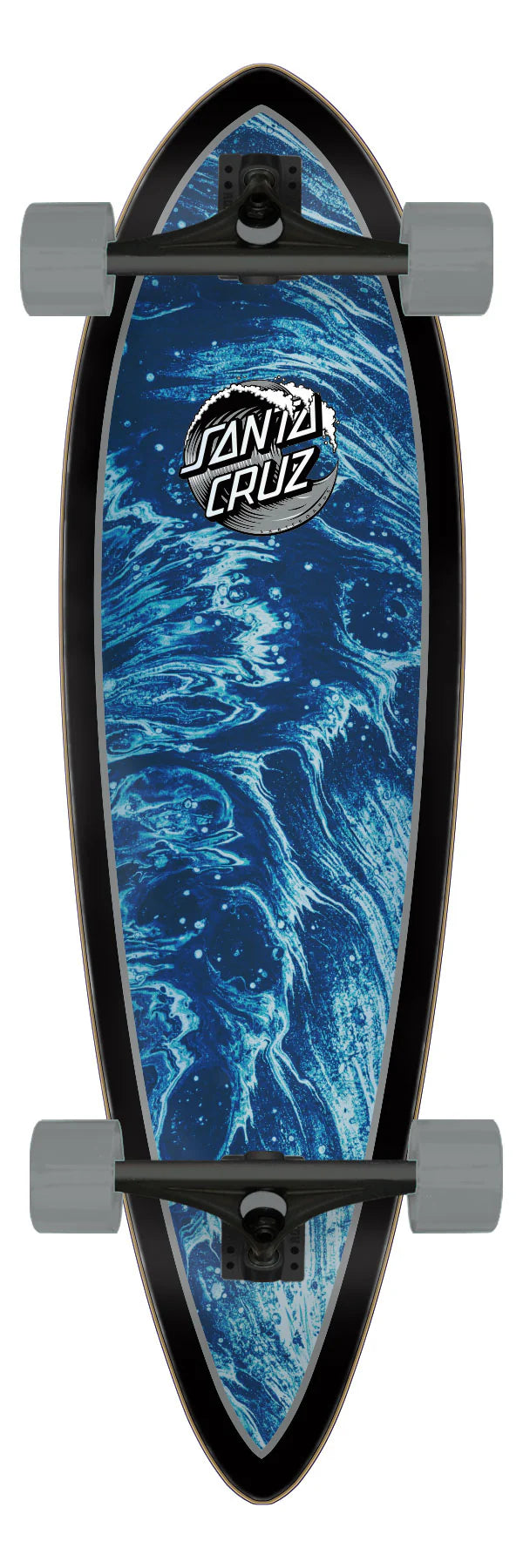 33" Abstract Wave Dot Pintail Longboard Complete
