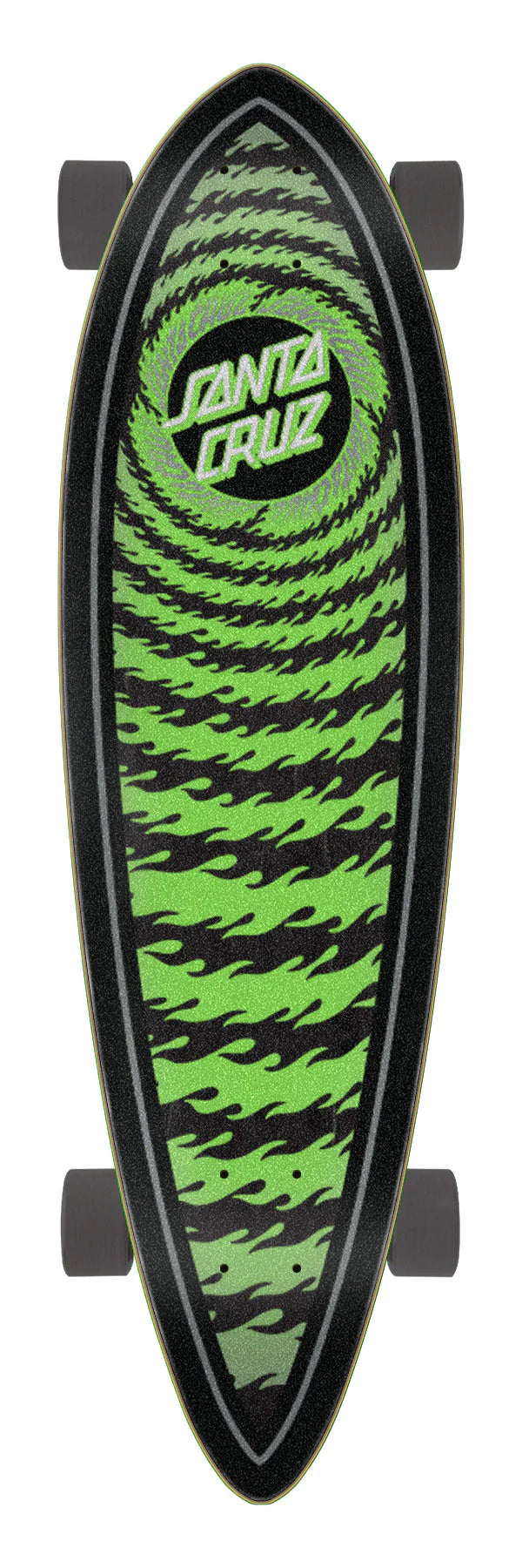 33.0" Flame Ringed Dot Pintail Longboard