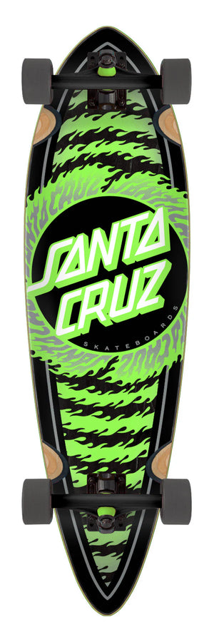 33.0" Flame Ringed Dot Pintail Longboard