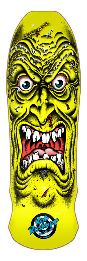 9.5" Roskopp Face Yellow Reissue Skateboard Deck