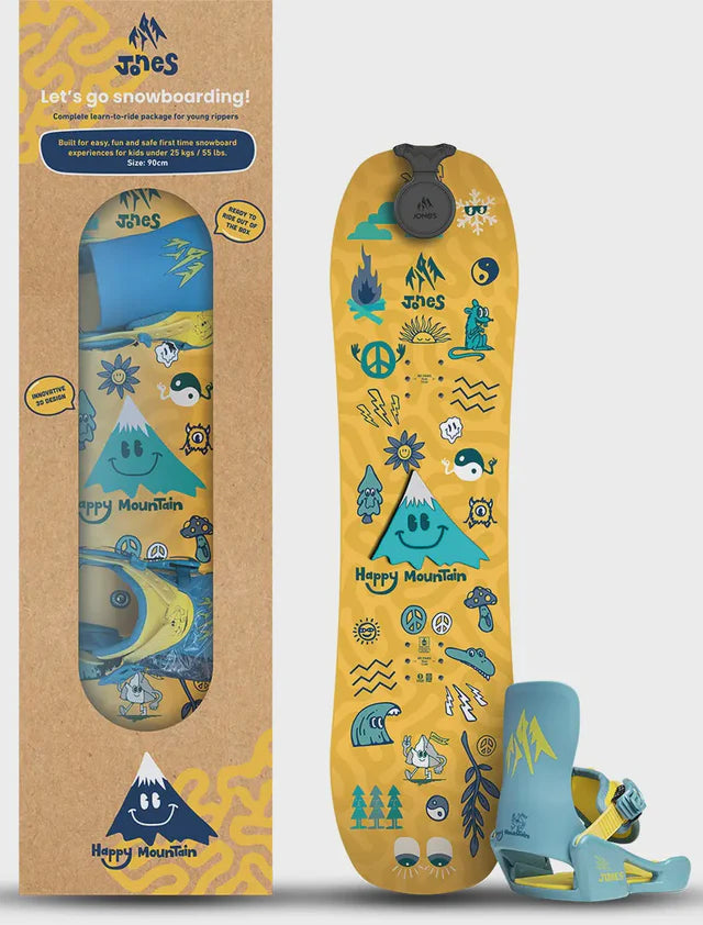 Jones Kids Happy Mountain - 2nd Hand Snowboard Set