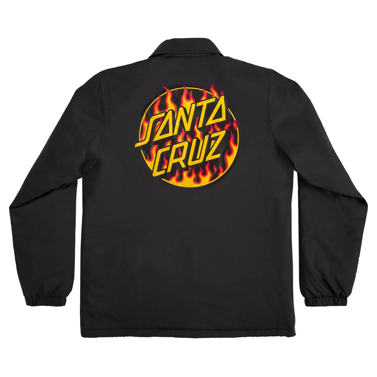 X Thrasher Flame Dot Black Skateboard Coach Jacket