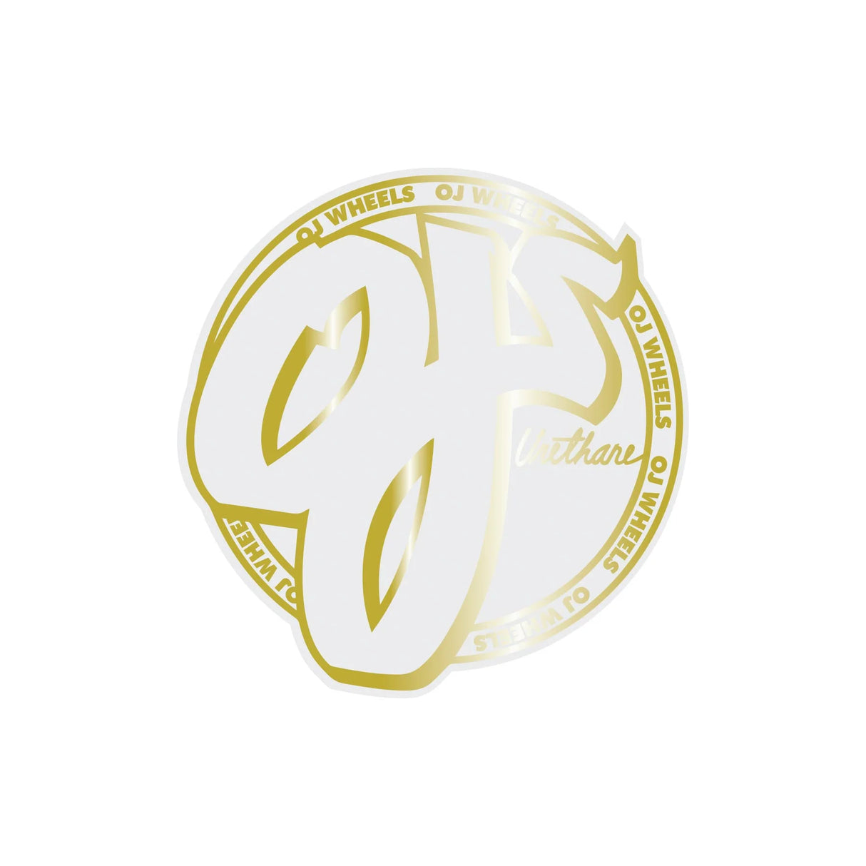 3.5" Gold Logo Mylar Skate Sticker