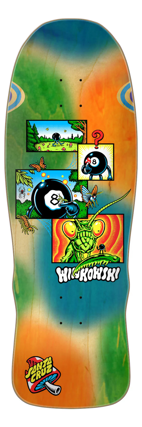 10.35" Winkowski 8Baller Comic Shaped White Skateboard Deck