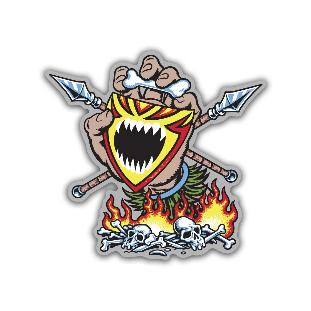 4.5" Salba Screaming Witch Doctor Sticker