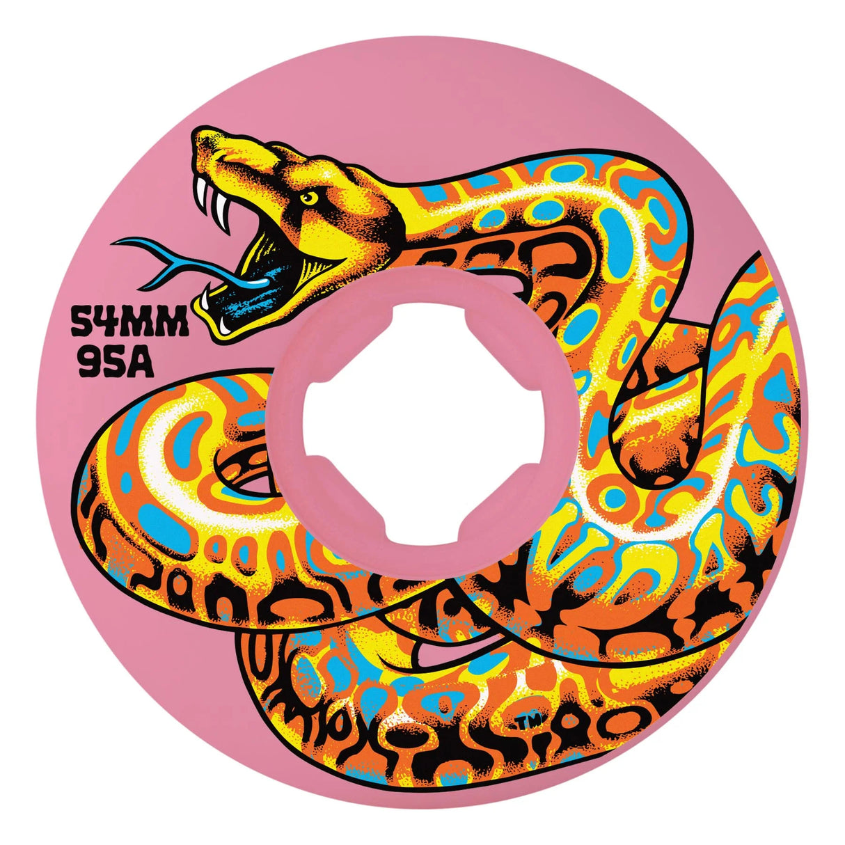 54mm Jeff Kendall Snake Pink 95a Skateboard Wheels