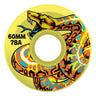 60mm Jeff Kendall Snake Yellow 78a Skateboard Wheels