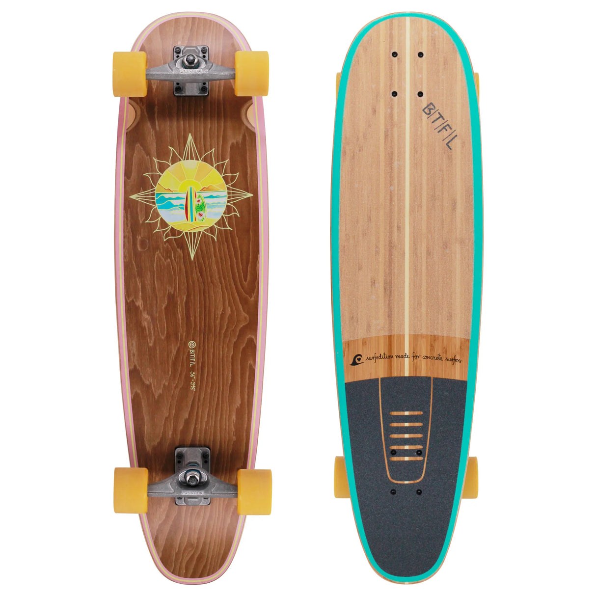 36" SOL Longboard Surfskate Complete