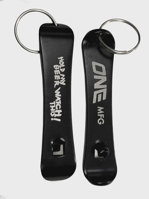 Hold My Beer Logo Snowboard Keychain